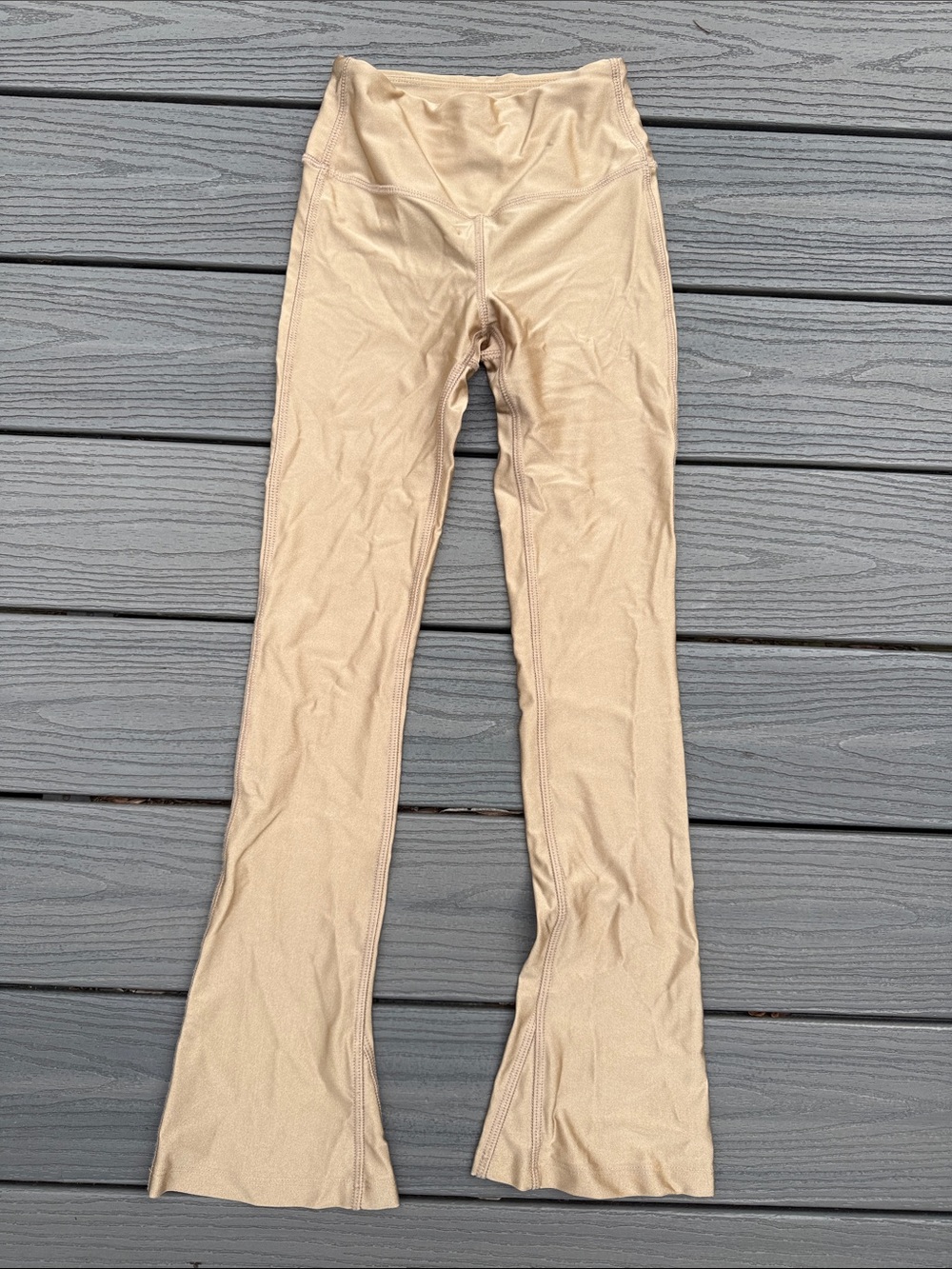 Tiger Friday Kids High-Waist Gold Flare Leggings